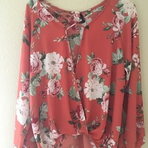Long sleeve floral top